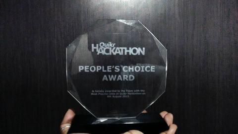 Quikr Hackathon Award